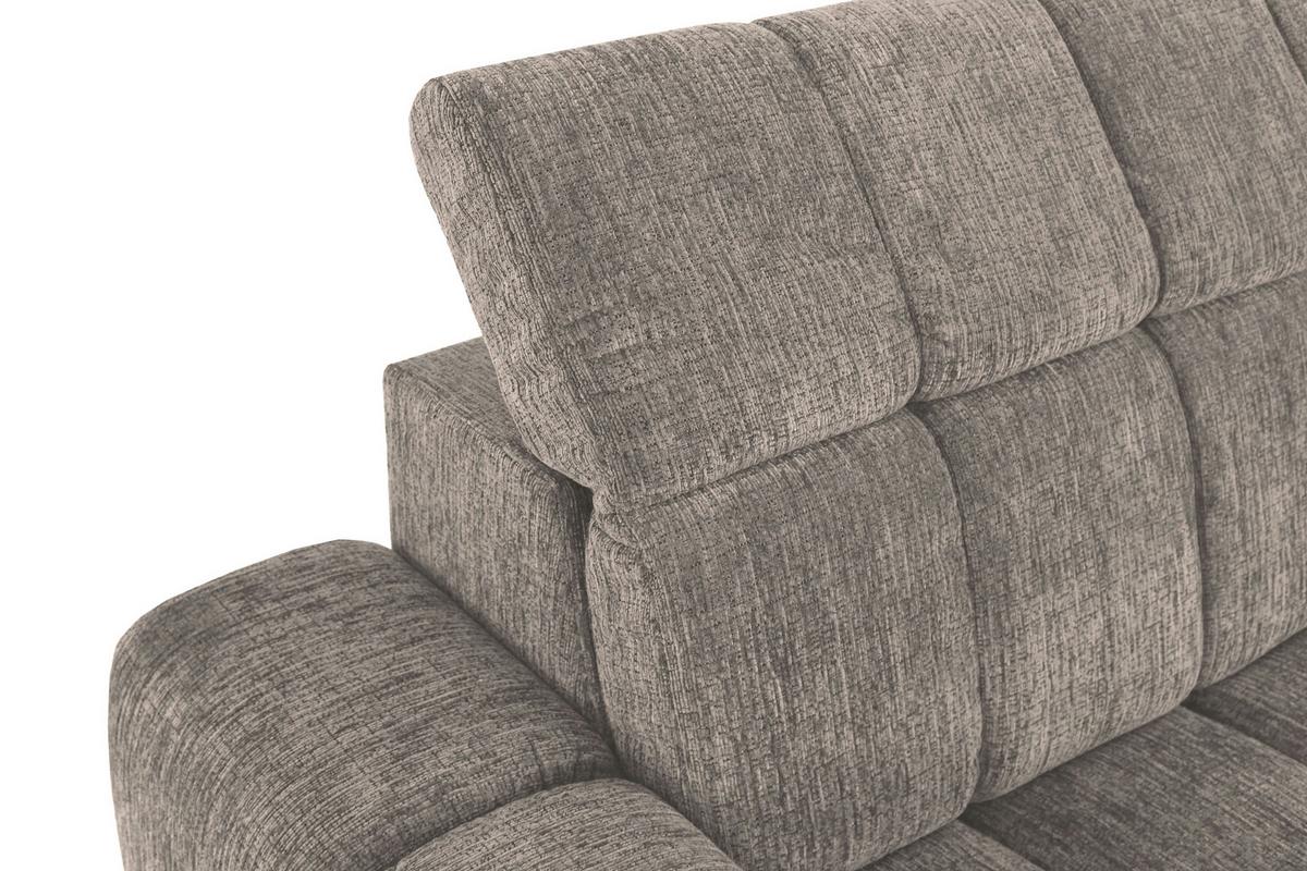 Rohová sedačka LAYA, levá, šedohnědá žinylka KANSAS - šedohnědá, Moderní, textil (155/250cm) - Premium Living