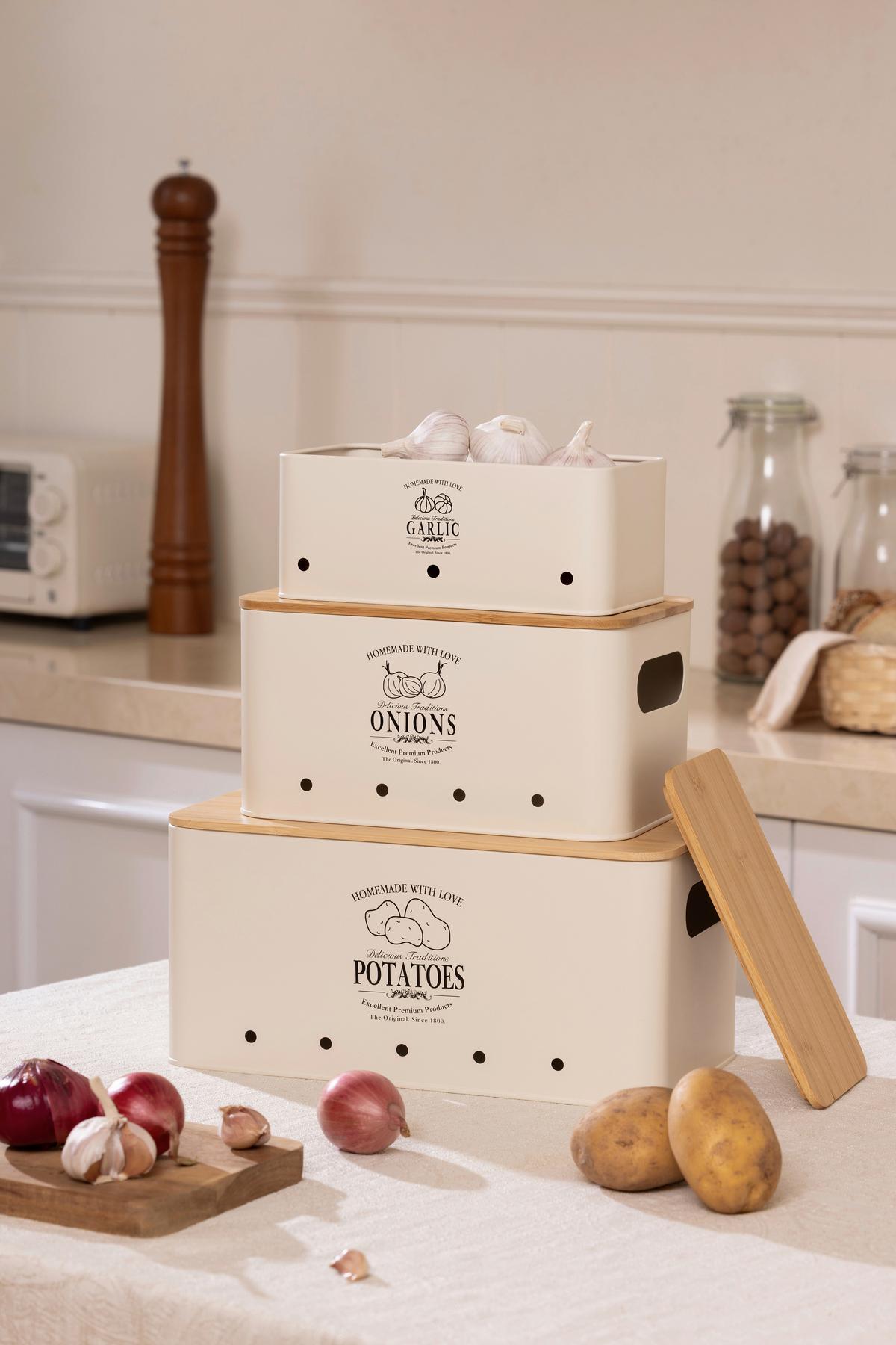 Vorratsdosenset Fanny - Schwarz/Weiß, Basics, Naturmaterialien/Metall - James Wood