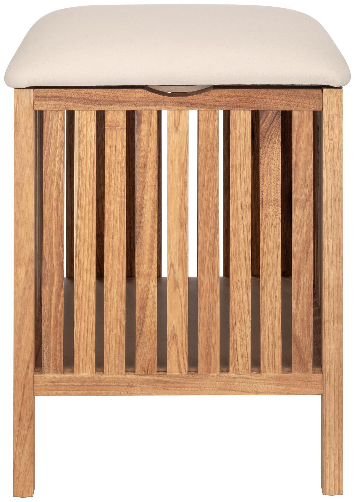 Badhocker Miguel - Naturfarben, KONVENTIONELL, Holz/Holzwerkstoff (39/39/52cm) - James Wood