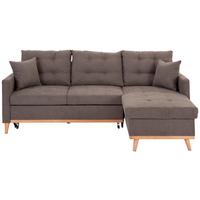 Rozkládací sedací souprava KRING šedá oboustranní montáž - šedá, Basics, textil (212/72/150cm) - MID.YOU