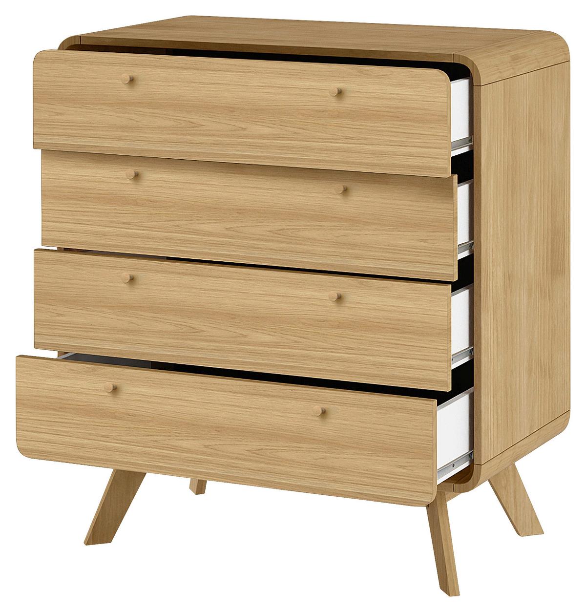 Kommode Cassie Naturfarben 80 cm - Eichefarben/Naturfarben, Design, Holzwerkstoff (80/88/39cm) - MID.YOU