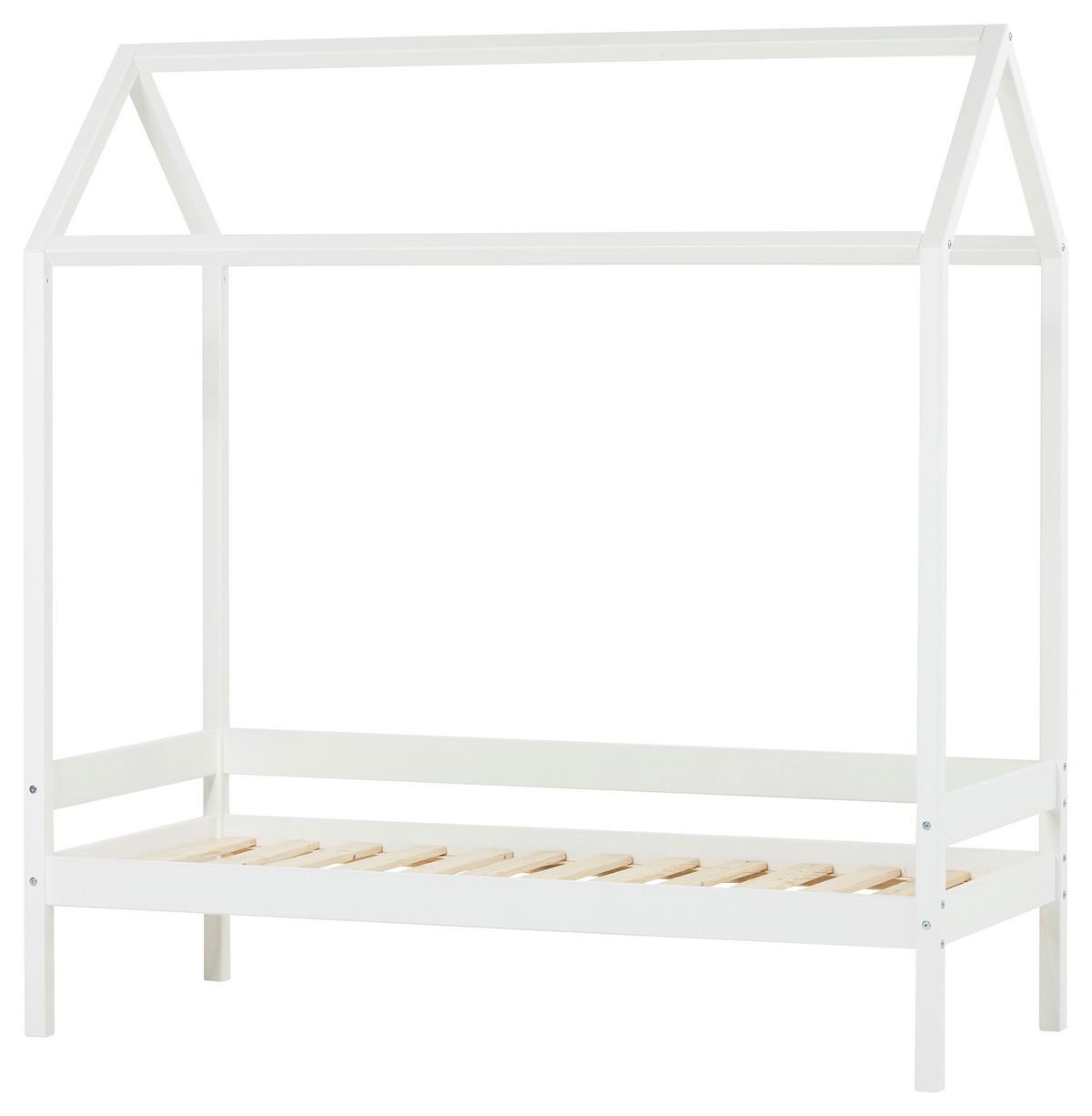 Hausbett Eco Comfort Weiß, Lf: 70x160 Cm - Weiß/Naturfarben, MODERN, Holz (70/160cm) - MID.YOU