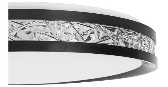 LED-Deckenleuchte Lejla - Transparent/Schwarz, MODERN, Kunststoff/Metall (50/7cm) - Luca Bessoni