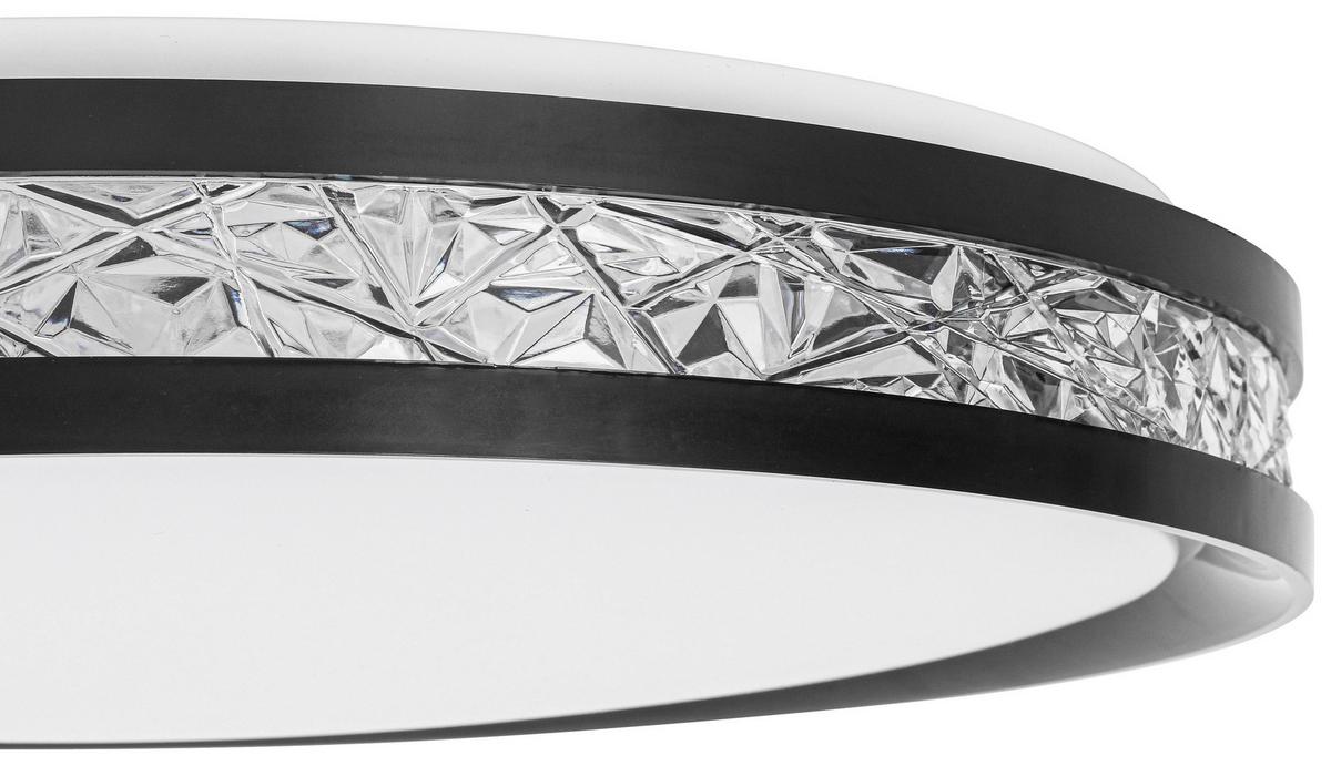 Led Mennyezeti Lámpa Lejla - fekete/áttetsző, Modern, műanyag/fém (50/7cm) - Luca Bessoni