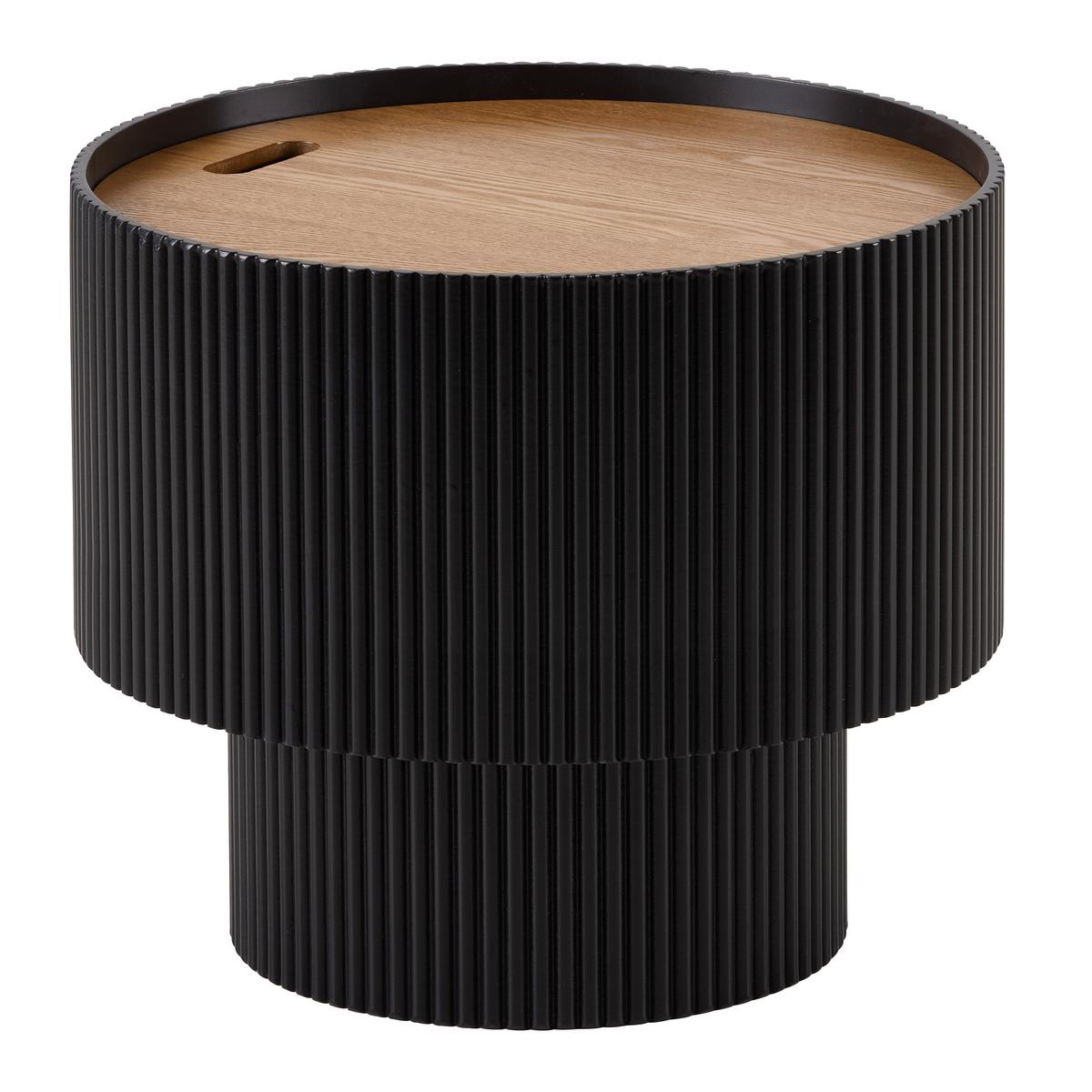 KONFERENČNÍ STOLEK JOHNNY - černá/přírodní barvy, Moderní, kompozitní dřevo (45/40cm) - Mömax