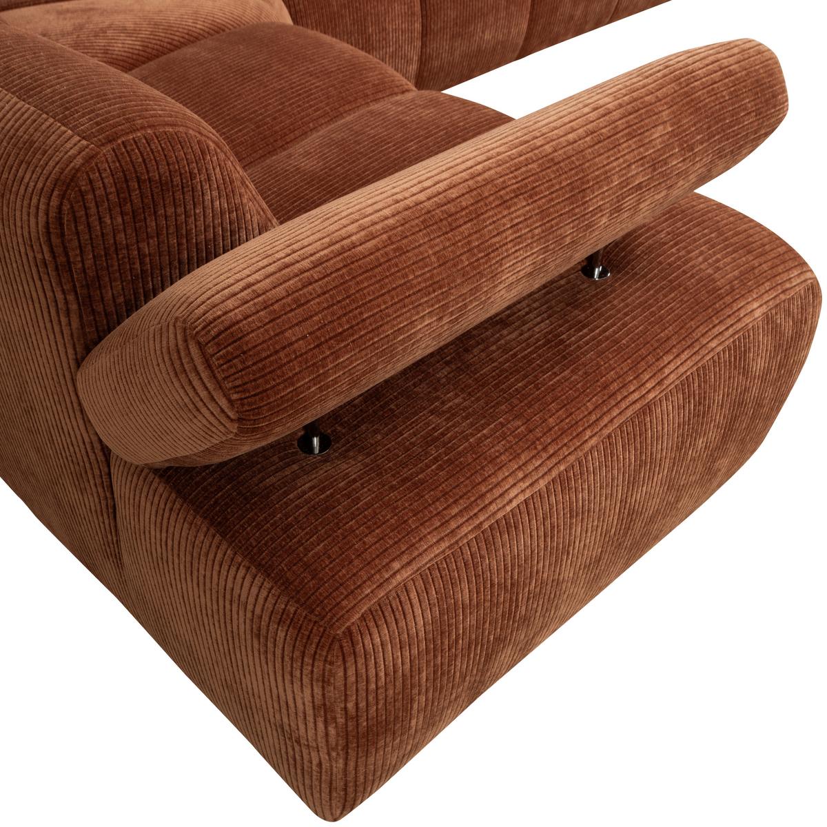 Ecksofa Mojo Rostfarben S: 230x310 Cm - Rostfarben, Design, Textil (230/310cm) - Livetastic