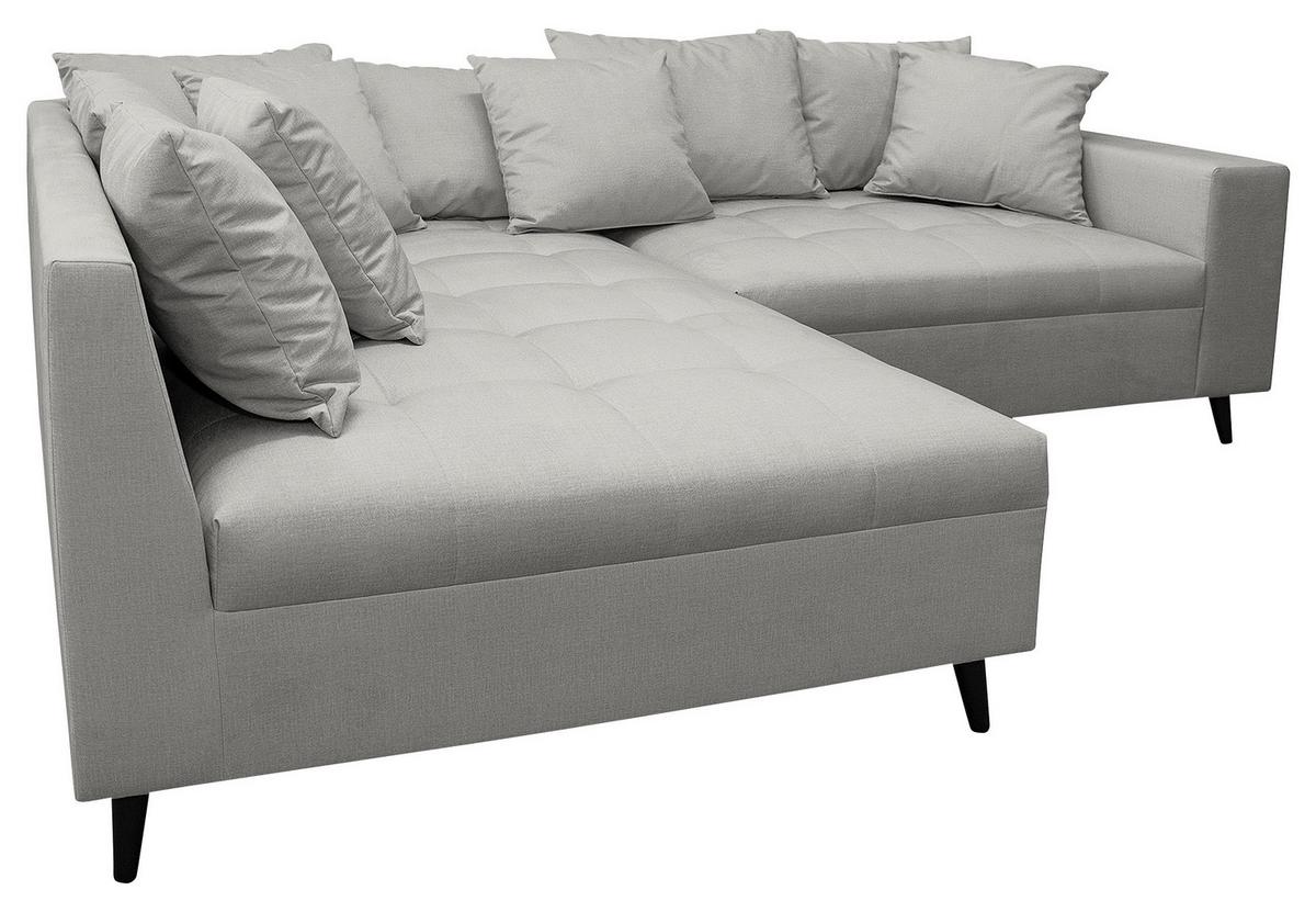 Ecksofa Pruno, Grau S: 174x247 Cm - Schwarz/Grau, Design, Textil (174/247cm) - MID.YOU