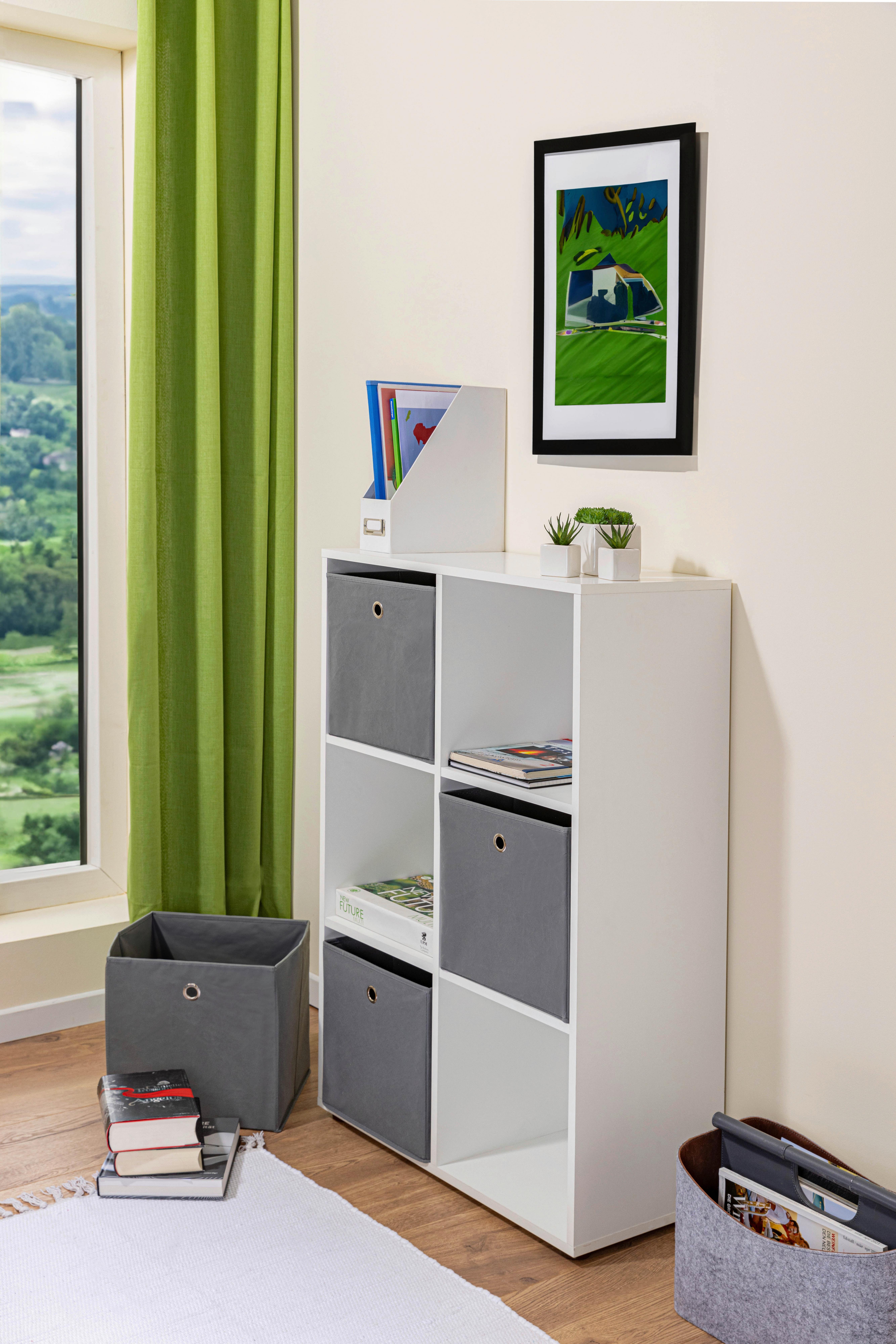 Regal Nuoro 5 - Schwarz/Weiß, Design, Holzwerkstoff (70/110/33cm) - Livetastic