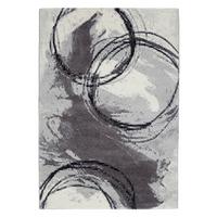 Webteppich Schwarz/ Hellgrau Lia 80x150 cm - Hellgrau/Schwarz, MODERN, Textil (80/150cm) - Ondega