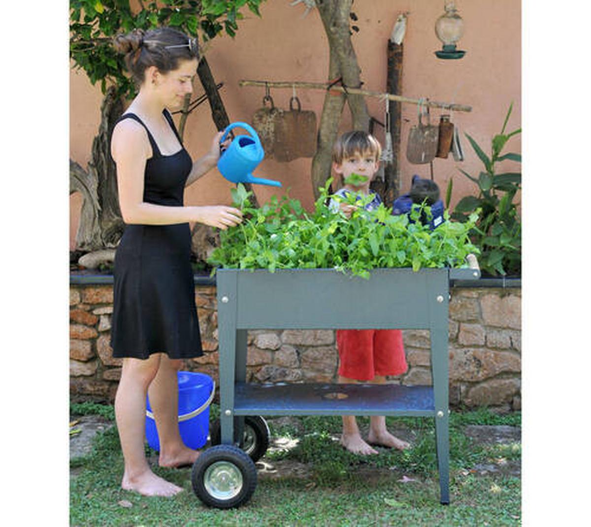 Hochbeet Kräuterfabrik Urban - Anthrazit, Basics, Metall (35/80/75cm)