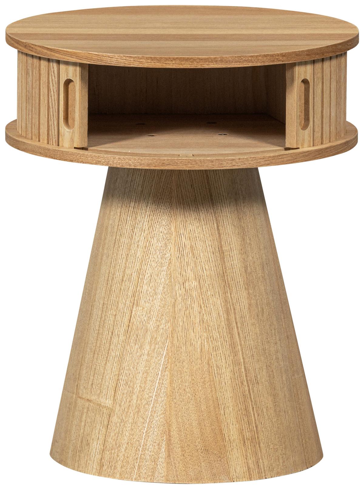 Nachttisch Karri, Naturfarben B: 38 cm - Naturfarben, Design, Holz/Holzwerkstoff (38/38/46cm) - Livetastic