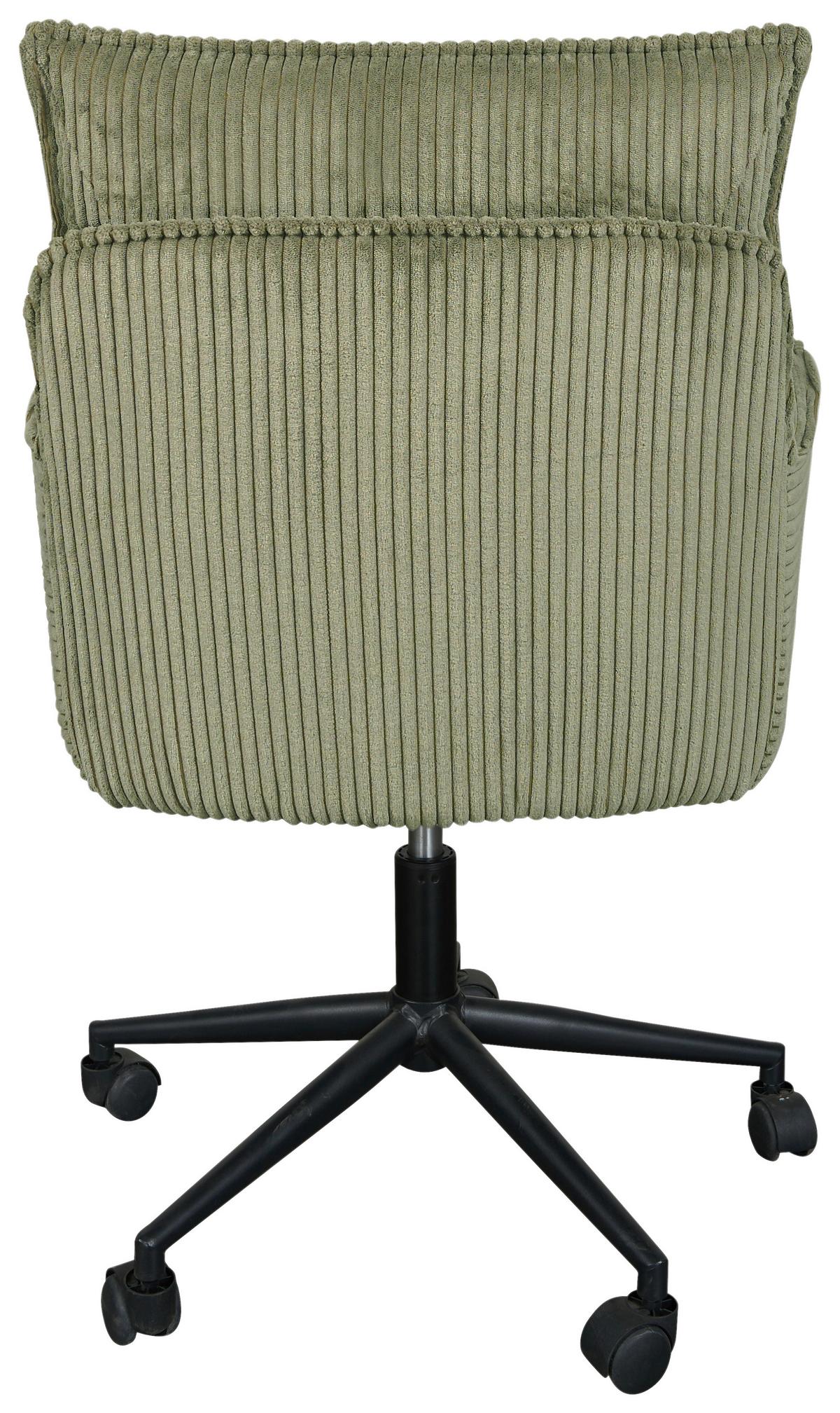 Drehstuhl Valencia Grün B: 58,5 cm - Schwarz/Grün, MODERN, Textil/Metall (58,5/88/95/63cm) - Livetastic