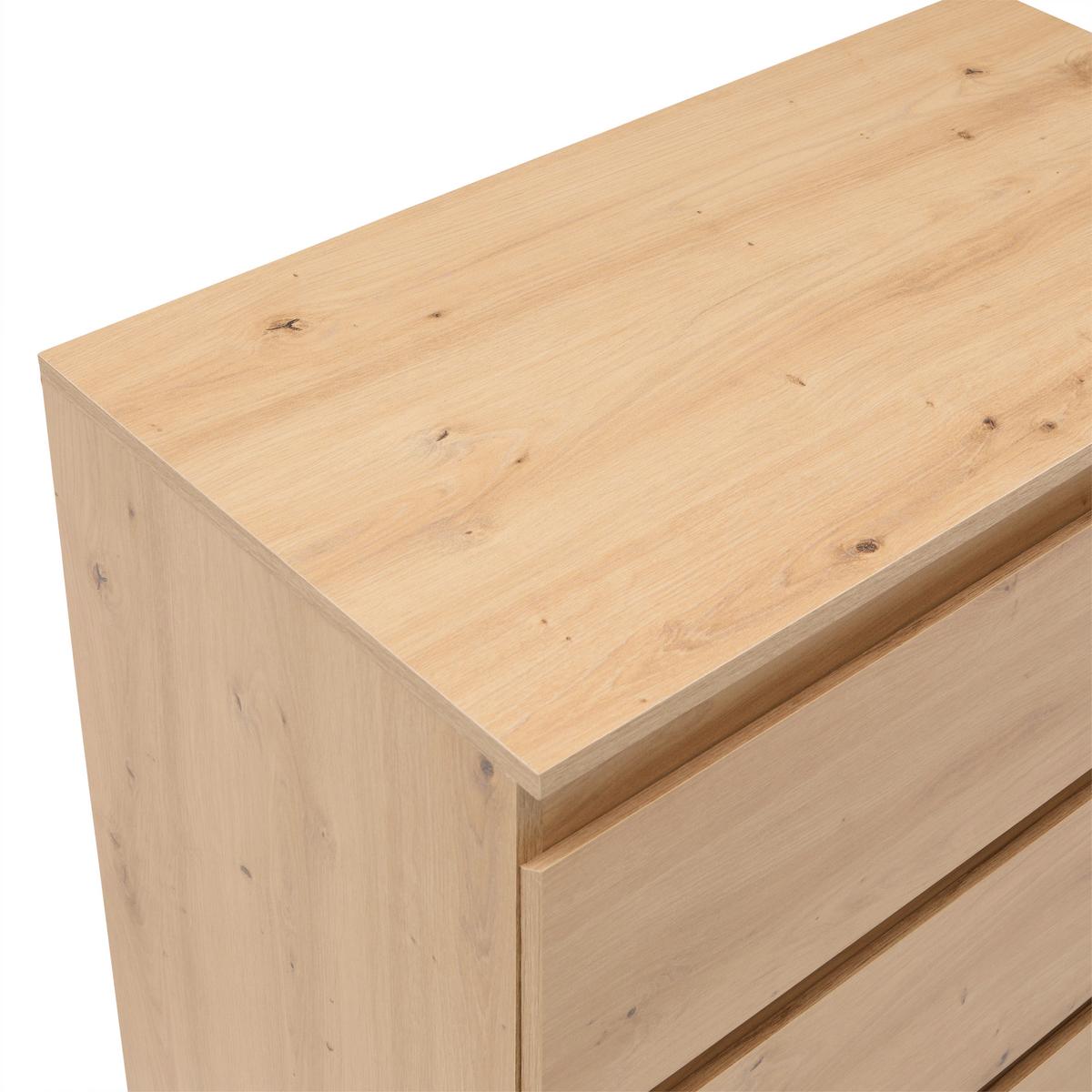KOMODA MARA - černá/barvy stříbra, Konvenční, kompozitní dřevo/plast (77/80/42cm) - Mömax