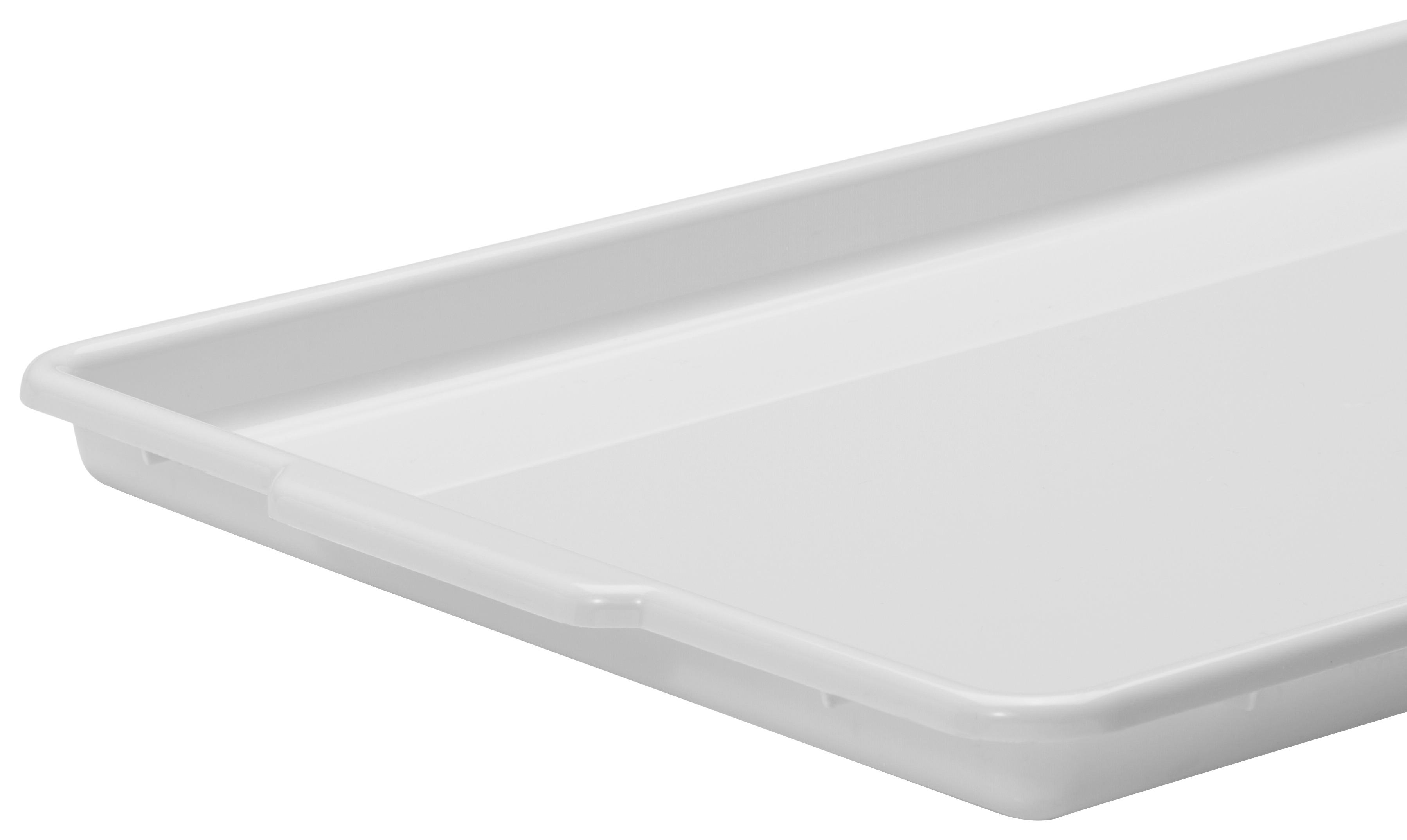 Serviertablett Aus Kunststoff Berta 50x33 Cm, Weiß - Weiß, KONVENTIONELL, Kunststoff (33/3/50cm)