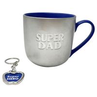 Kaffeebecher Mika - Blau/Silberfarben, Basics, Keramik/Metall (450ml) - Luca Bessoni