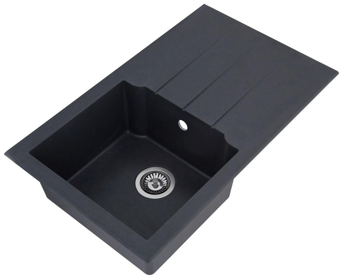 Spüle Respekta Spüle Alineo 81x50 - Dunkelgrau, Trend, Stein (81/21/50cm) - Respekta