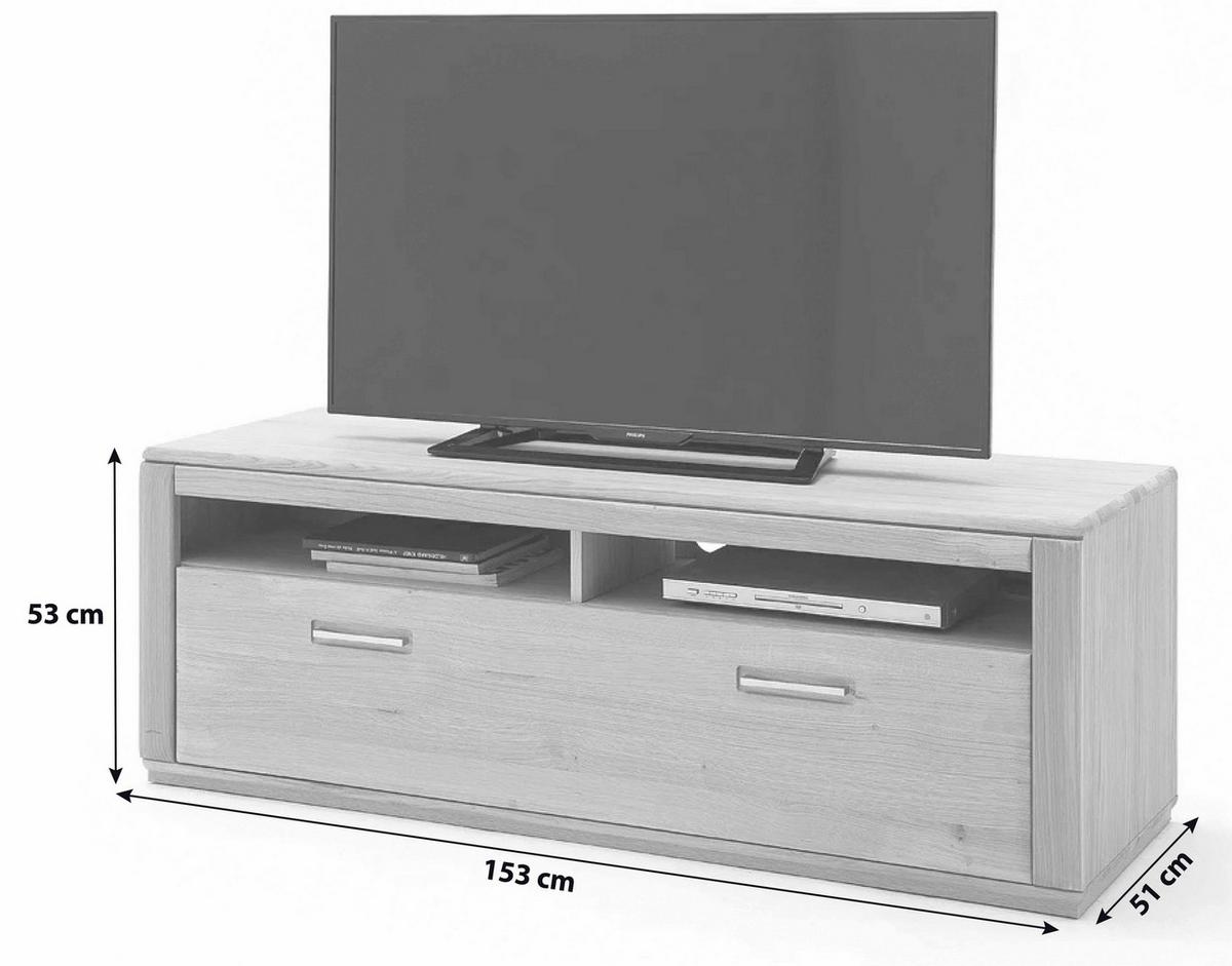 Tv-element Sena B: 153 Cm Eiche Dekor - Eichefarben, Design, Holz/Holzwerkstoff (153/53/51cm) - Livetastic