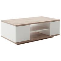 Couchtisch Palermo Eichefarben/weiß B: 42 Cm - Eichefarben/Weiß, Design, Holzwerkstoff (115/42/65cm) - Livetastic