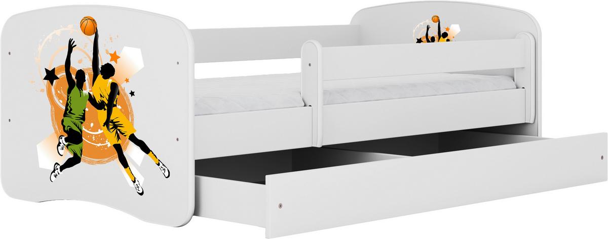 Kinder-/Juniorbett Babydreams inkl. Matratze 80x160 - Birkefarben/Weiß, MODERN, Holz/Holzwerkstoff (80/160cm) - MID.YOU