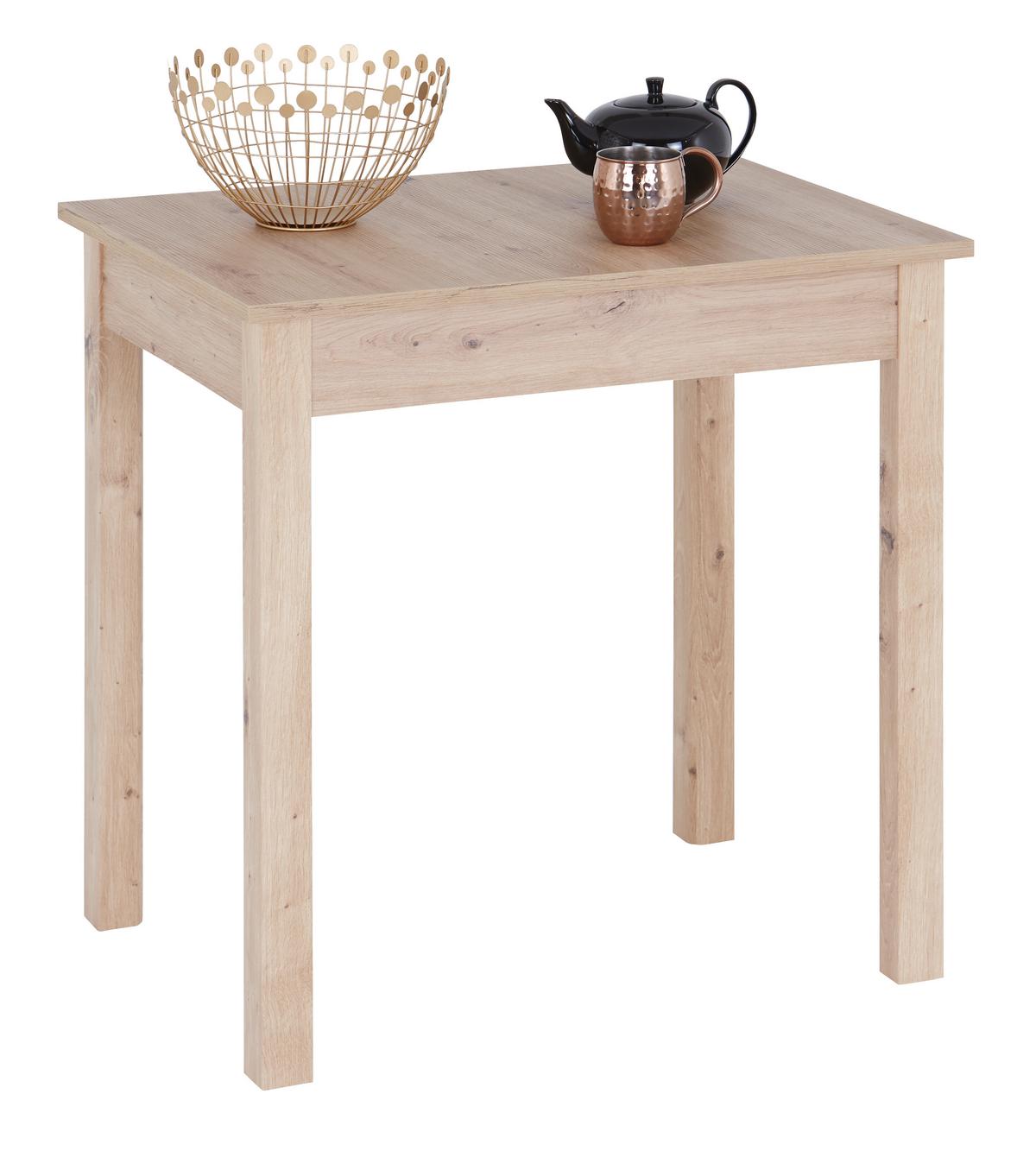 Jedálenský stôl BRICK 75 - dub artisan, Konventionell, kompozitné drevo (75/76/55cm)