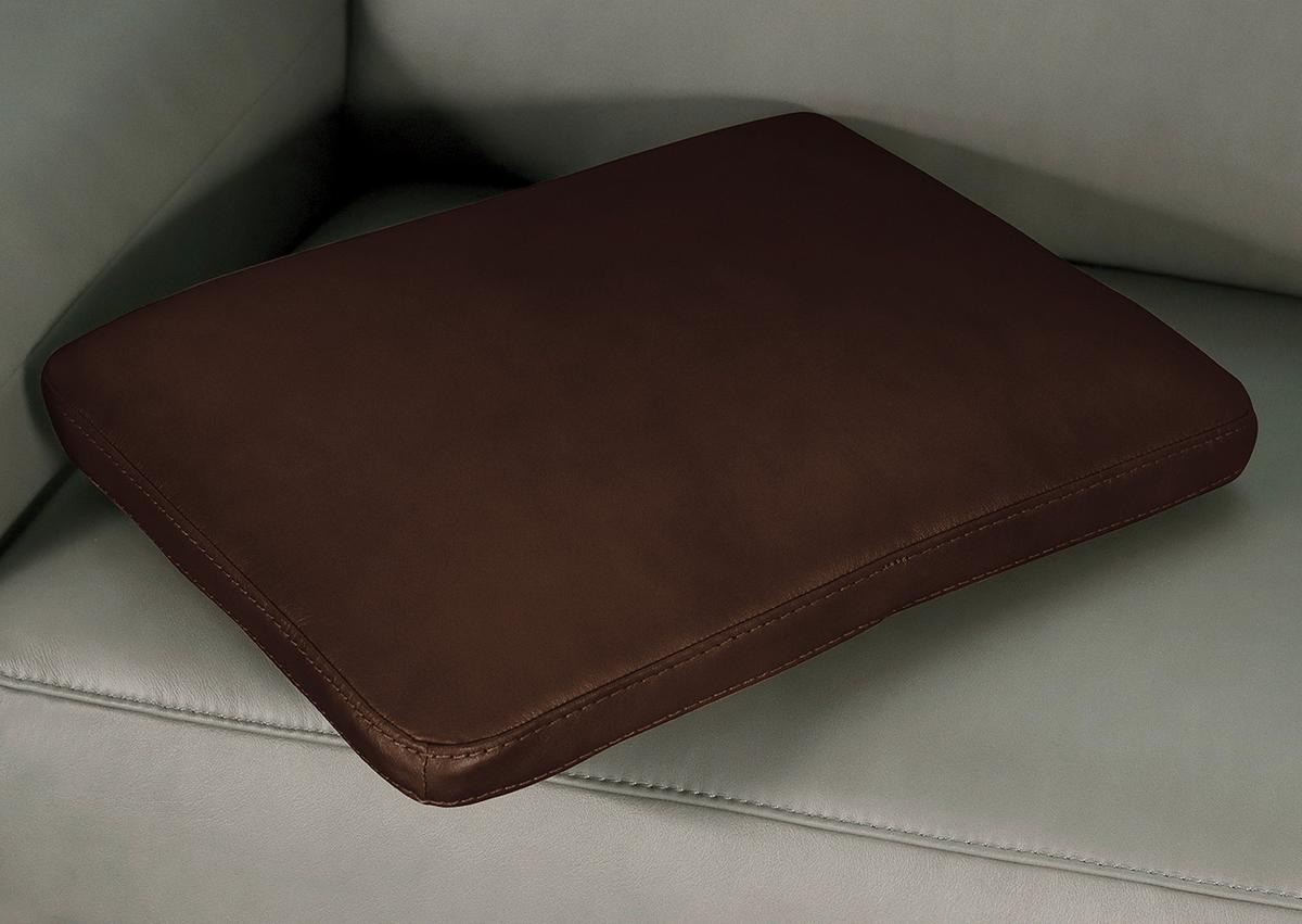 Zierkissen Spring Echtleder D. Braun, B: 52 cm - Dunkelbraun, Design, Leder (52/42/7cm) - Livetastic