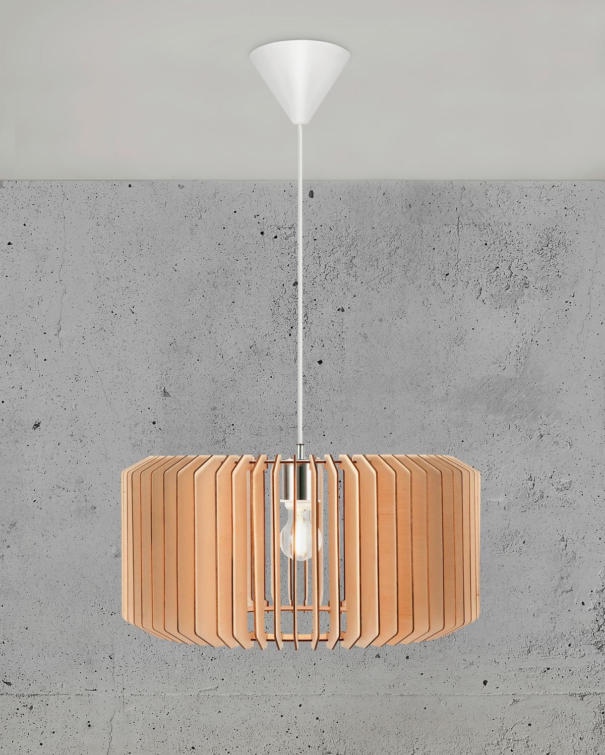 Hängeleuchte Asti Naturfarben B: 50 cm - Naturfarben, Basics, Holz (50/25cm) - Nordlux