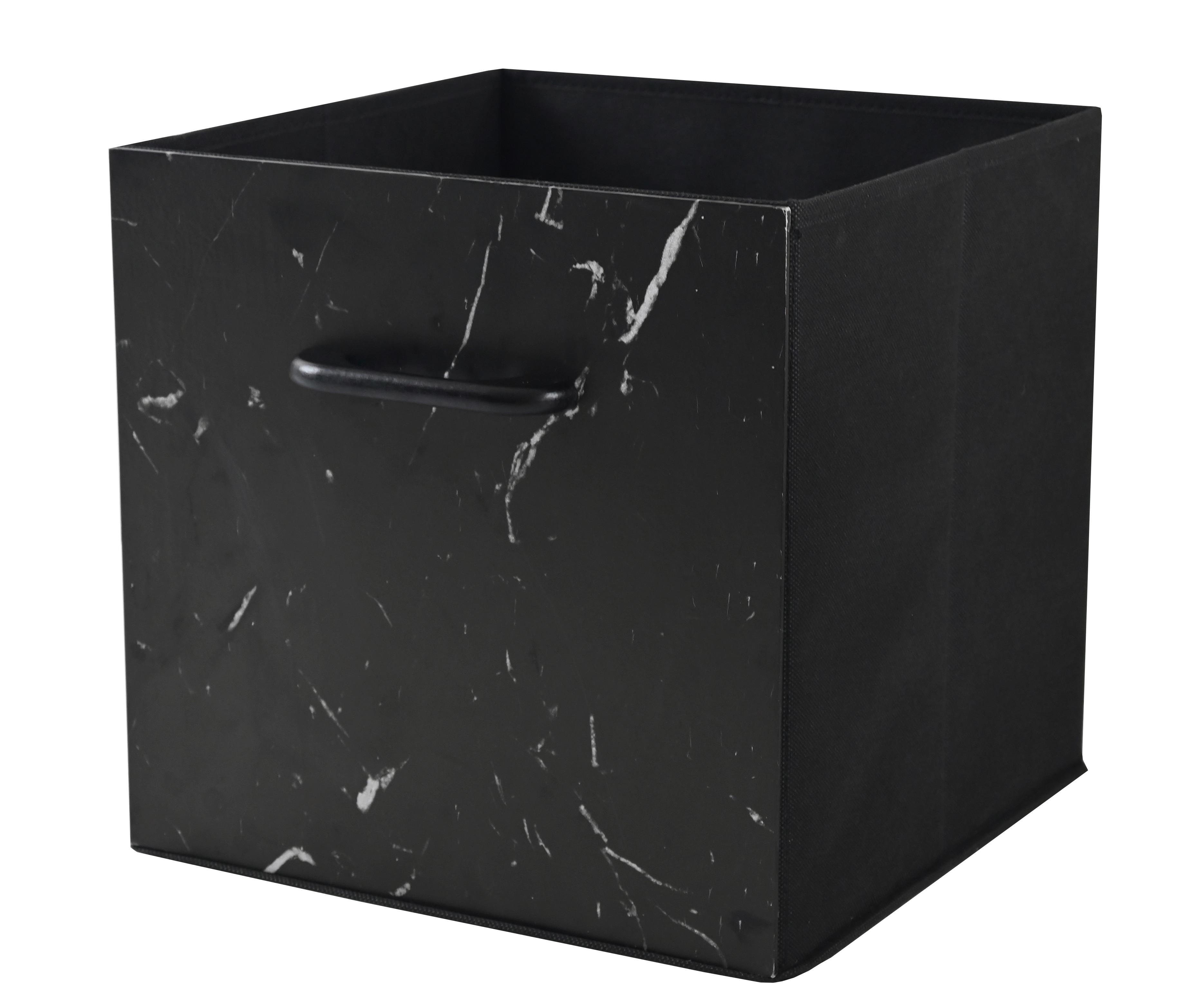 Faltbox Martin - Schwarz, KONVENTIONELL, Karton/Holz (33/33/32cm) - James Wood