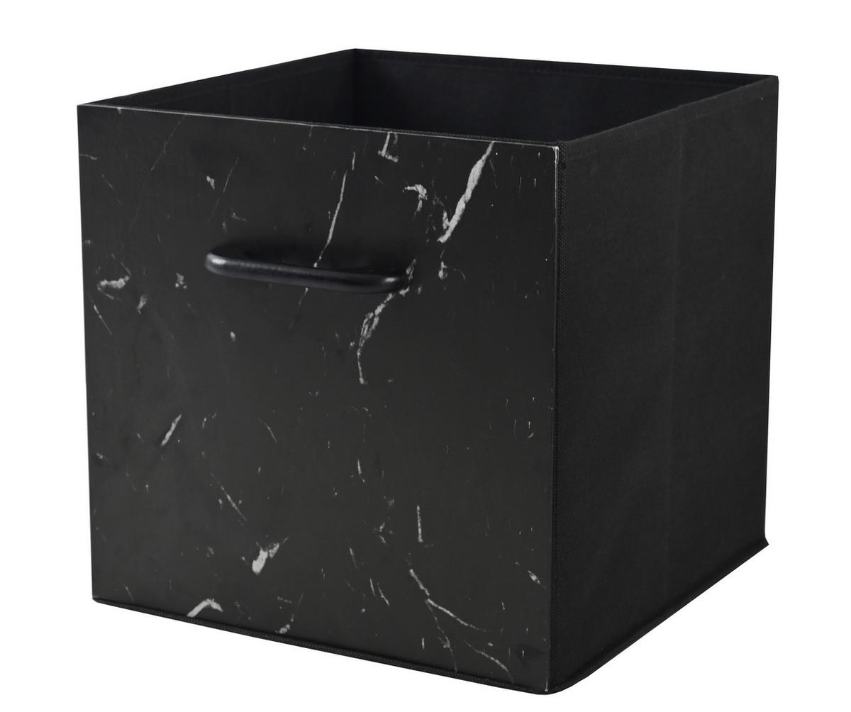 Faltbox Martin - Schwarz, KONVENTIONELL, Karton/Holz (33/33/32cm) - James Wood