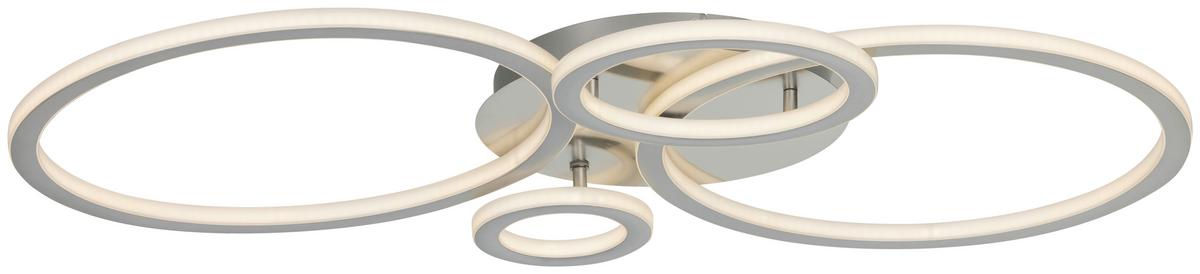 STROPNÉ LED SVIETIDLO KLAUSE - strieborná/niklová, Modern, kov/plast (95/52/7,7cm) - Mömax