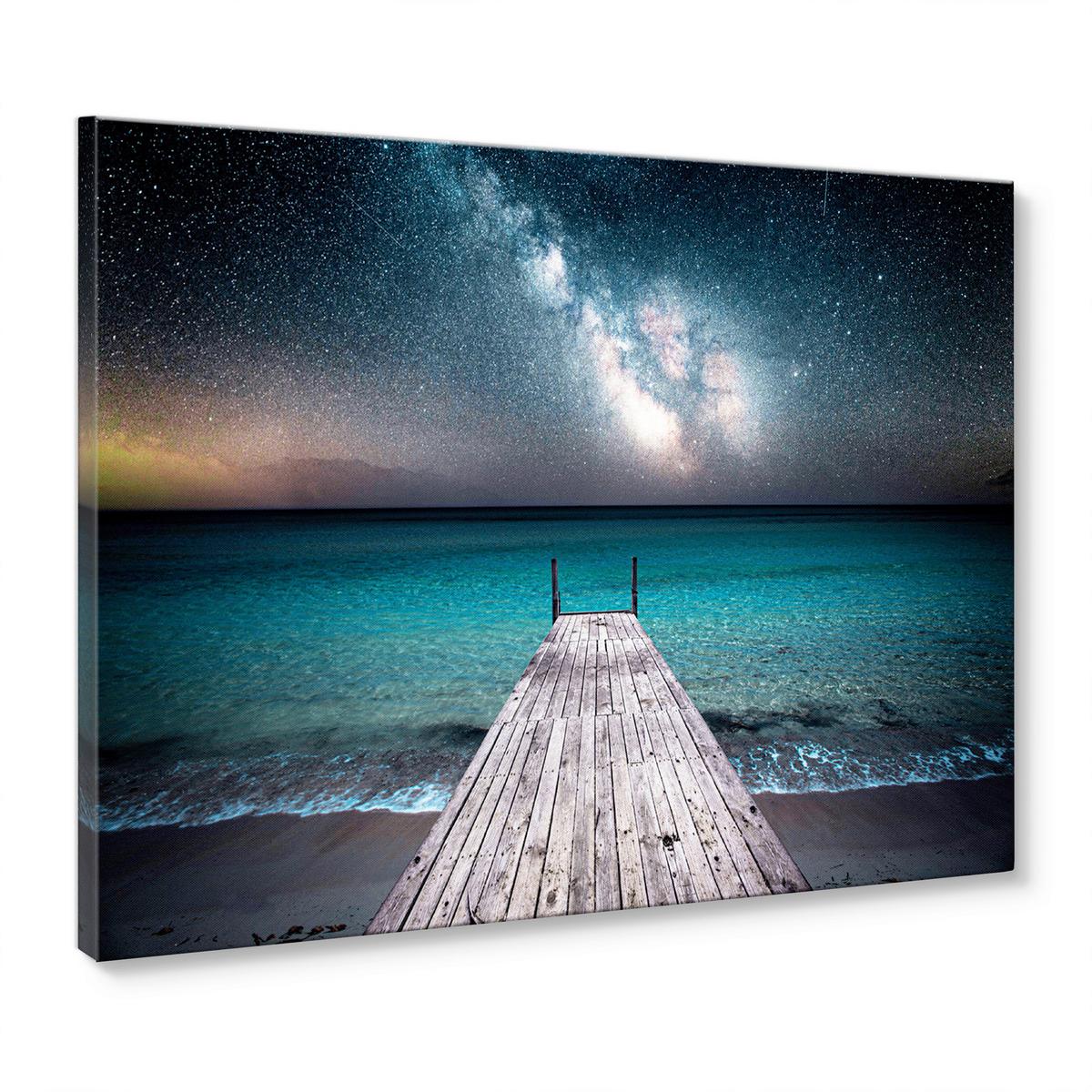 OBRAZ NA PLÁTNE MILKY WAY - viacfarebná, Basics, drevo/textil (85/113cm)