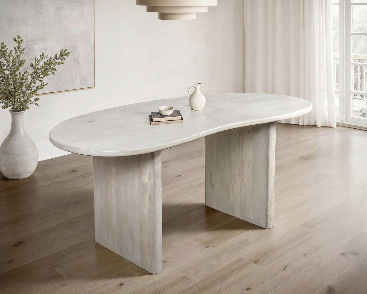 Esstisch Weiß L: 180cm - Weiß, Design, Holz (180/90/75cm) - MID.YOU