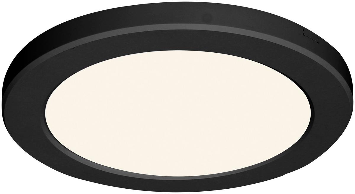 Led-deckenleuchte Gustav Ø 30 Cm Mit Fixierbaren Farben - Schwarz, MODERN, Kunststoff (29,8/1,8cm) - Luca Bessoni