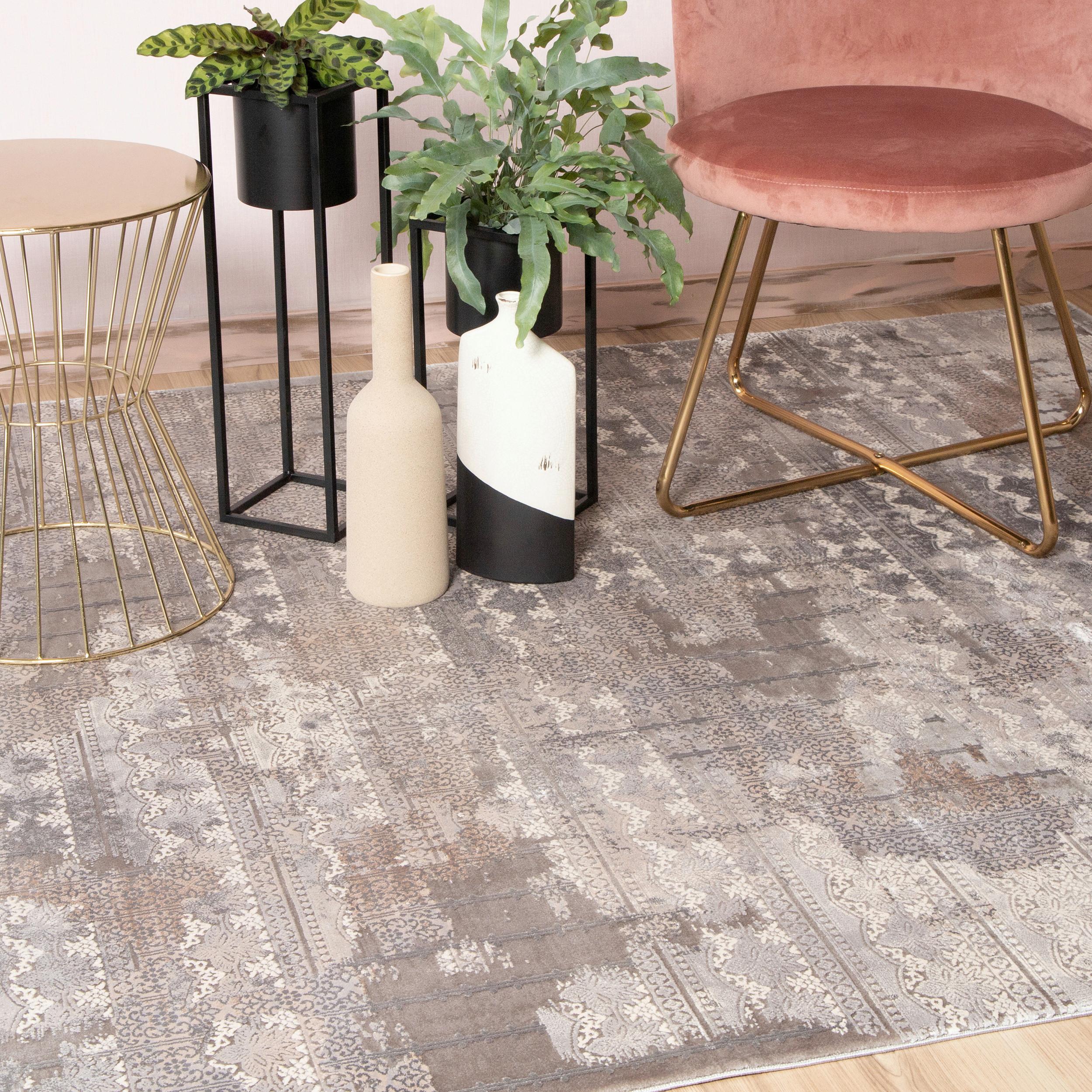 Webteppich Taupe My Jewel Of Obsession 140x200 cm - Taupe, KONVENTIONELL, Textil (140/200cm) - Obsession