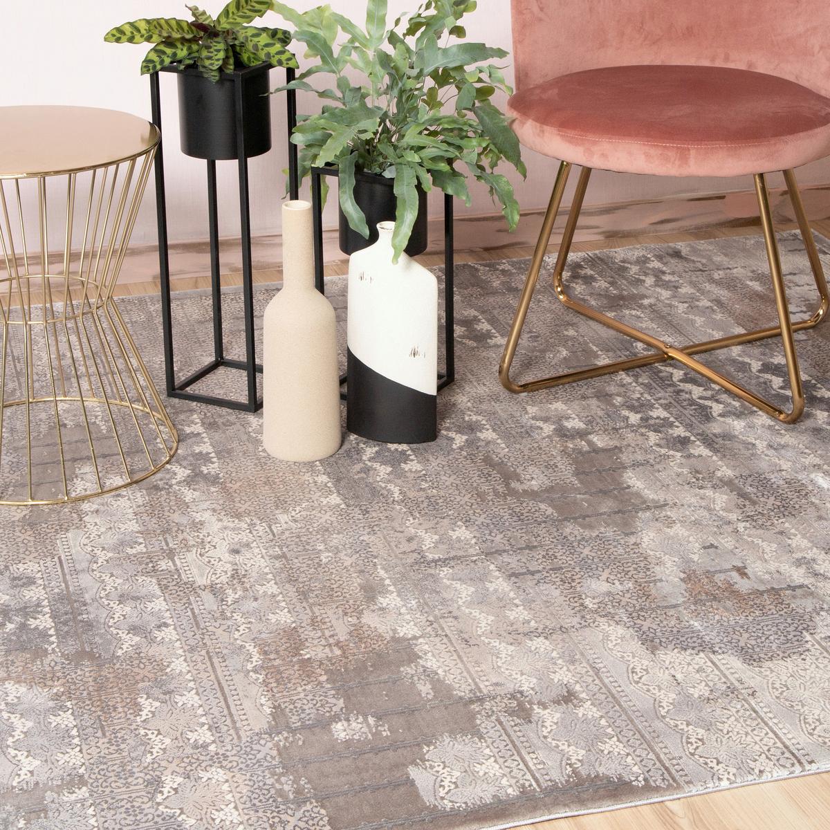 Webteppich Taupe My Jewel Of Obsession 120x170 cm - Taupe, KONVENTIONELL, Textil (120/170cm) - Obsession