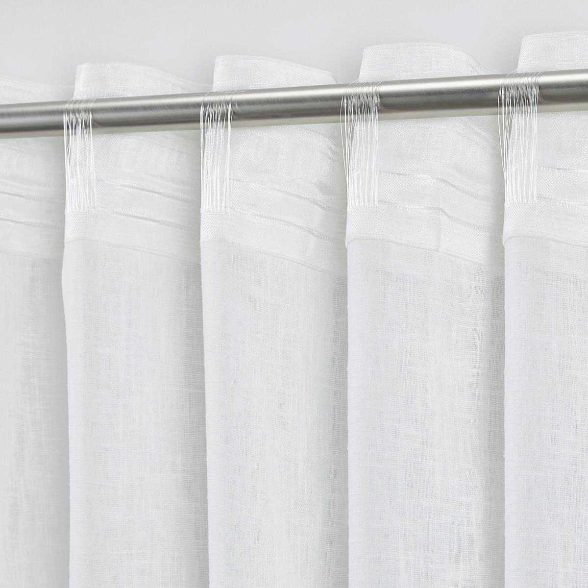 HOTOVÝ ZÁVES Elena, 140/255cm, biela - biela, Konventionell, textil (140/255cm) - Premium Living