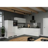 Eckküche Monza Ohne Geräte 300x240 Cm Weiß/grau - Weiß Hochglanz/Weiß, LIFESTYLE, Holzwerkstoff (300/240cm) - Held
