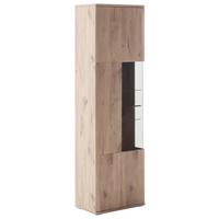 Vitrine Prato Eichefarben B 60 cm - Eichefarben, Design, Glas/Holzwerkstoff (60/199/37cm) - MID.YOU