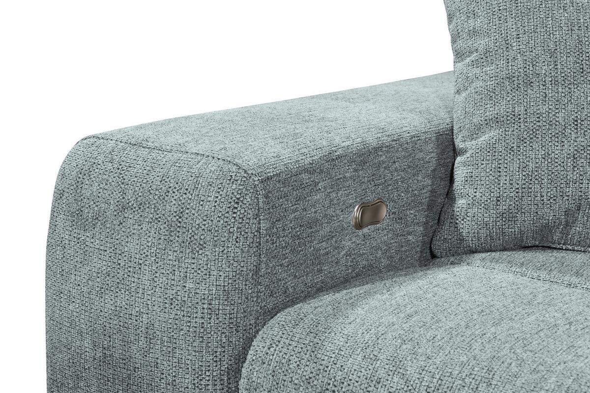 Ecksofa Sydney Hellblau S: 268/172 cm - Schwarz/Hellblau, KONVENTIONELL, Textil (268/172cm) - MID.YOU