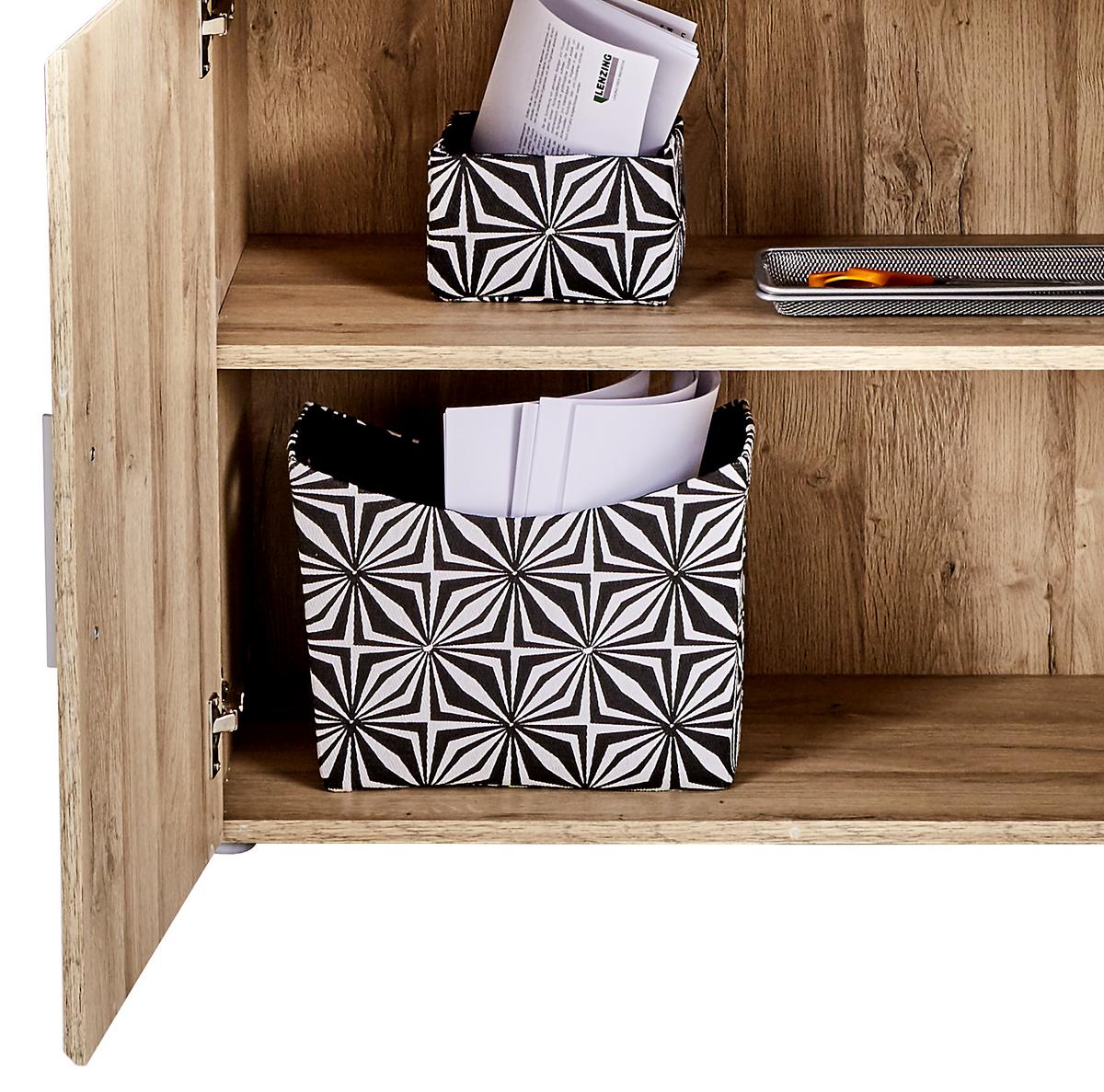 Aktenschrank Mindi Eiche Dekor B 80,5 cm - Eichefarben, MODERN, Holzwerkstoff/Kunststoff (80,5/219,9/34,1cm)