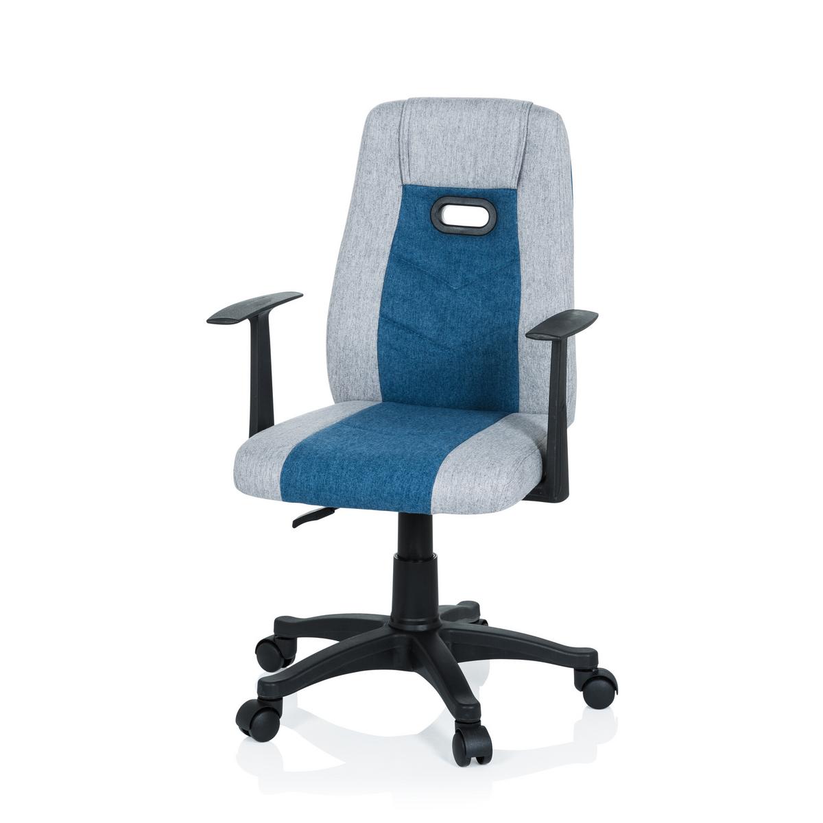 Jugenddrehstuhl Kiddy Extra Blau/Grau - Blau/Schwarz, Basics, Kunststoff (55/95-105/45cm) - MID.YOU