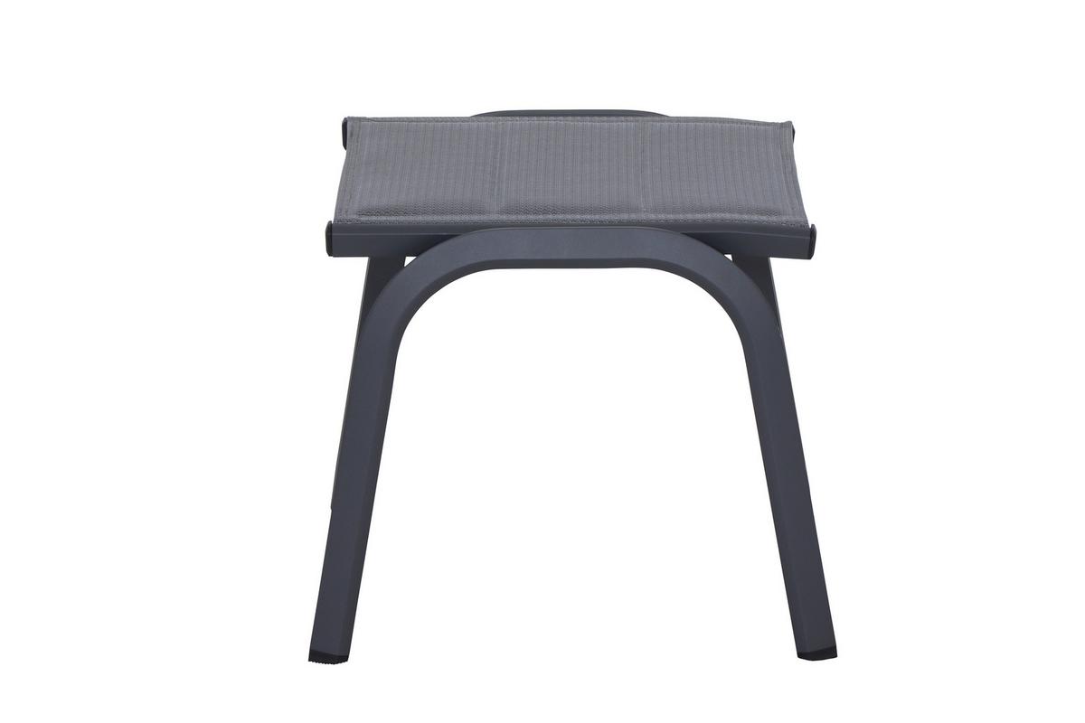 Gartenhocker Metall/kunststoff Anthrazit Wetterfest - Anthrazit, KONVENTIONELL, Kunststoff/Metall (51/44/52cm) - Siena Garden