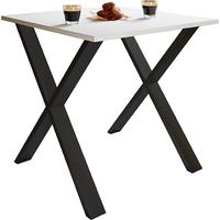 Esstisch Xona 80x50 Cm Schwarz/weiß - Schwarz/Weiß, Basics, Holzwerkstoff/Metall (80/50/76cm) - MID.YOU