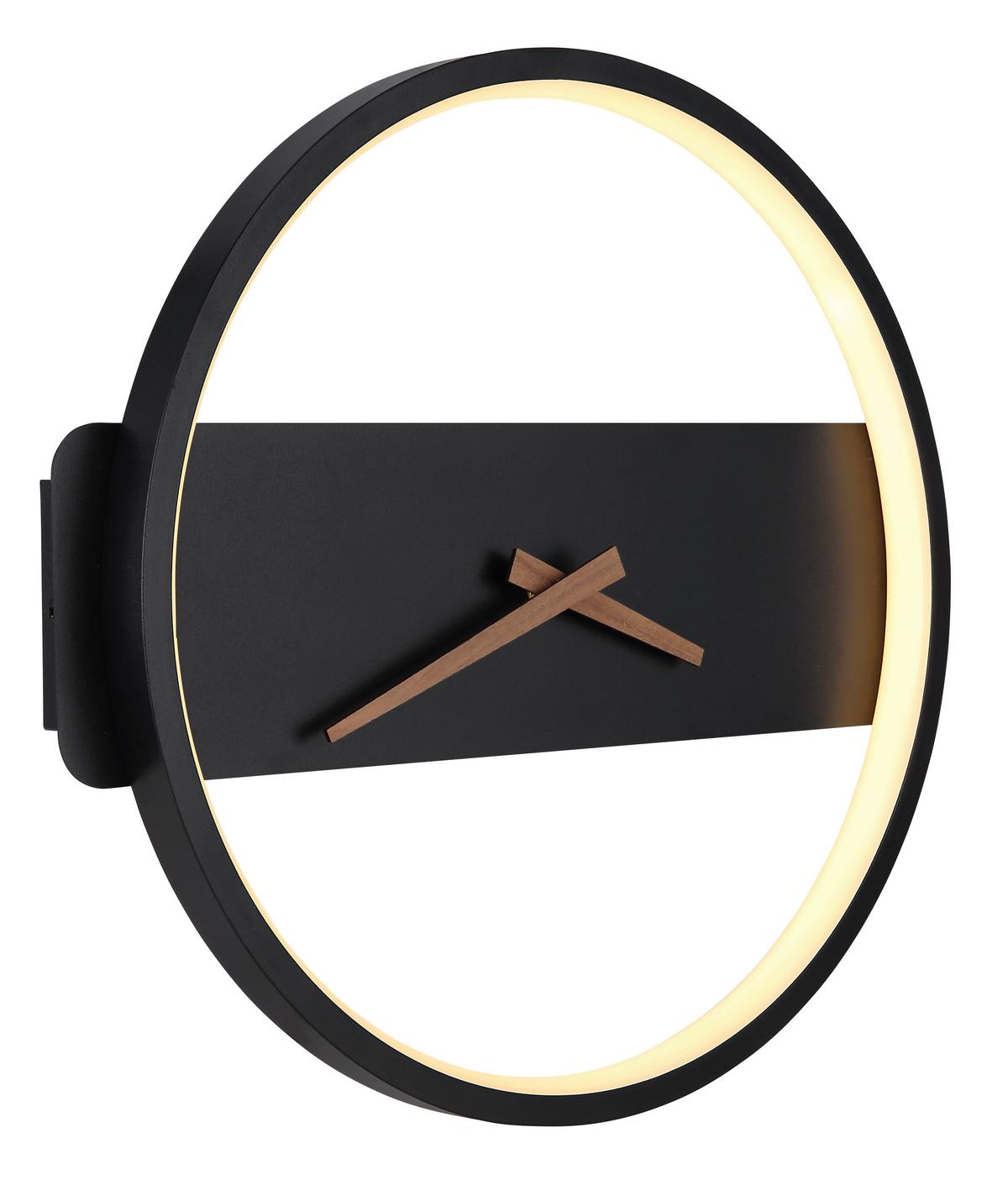 Wanduhr Batteriebetrieb - Schwarz/Weiß, Design, Kunststoff/Metall (35/32/5,5cm) - Globo