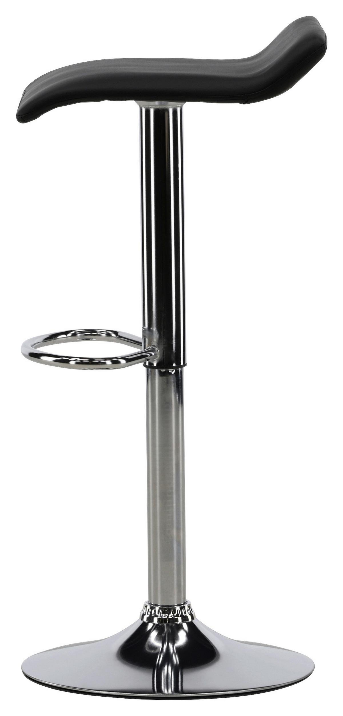 Barhocker-set Jonna - Silberfarben/Schwarz, Design, Textil/Metall (38/84/38cm) - Livetastic