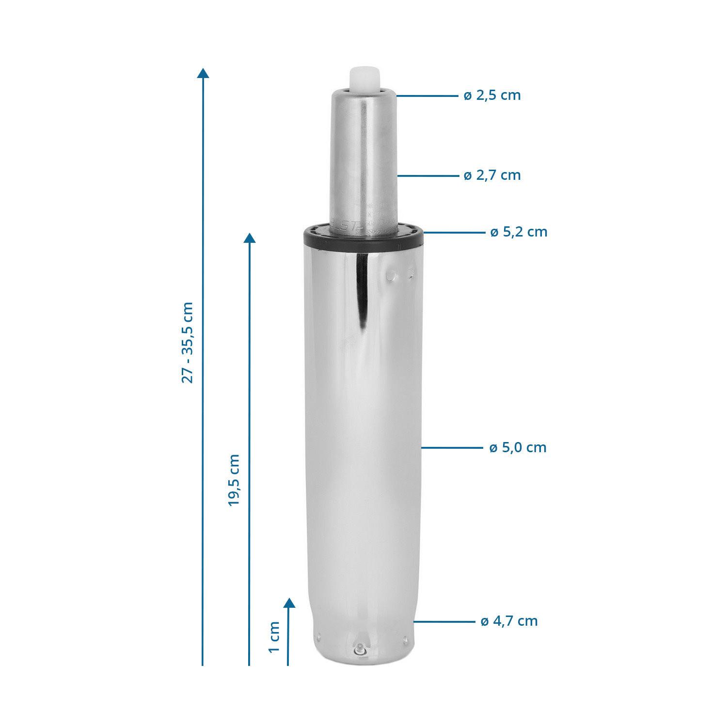 Zubehör Für Bürohocker Gf-M - Chromfarben, Basics, Metall (5,2/27-35,5/5,2cm) - MID.YOU