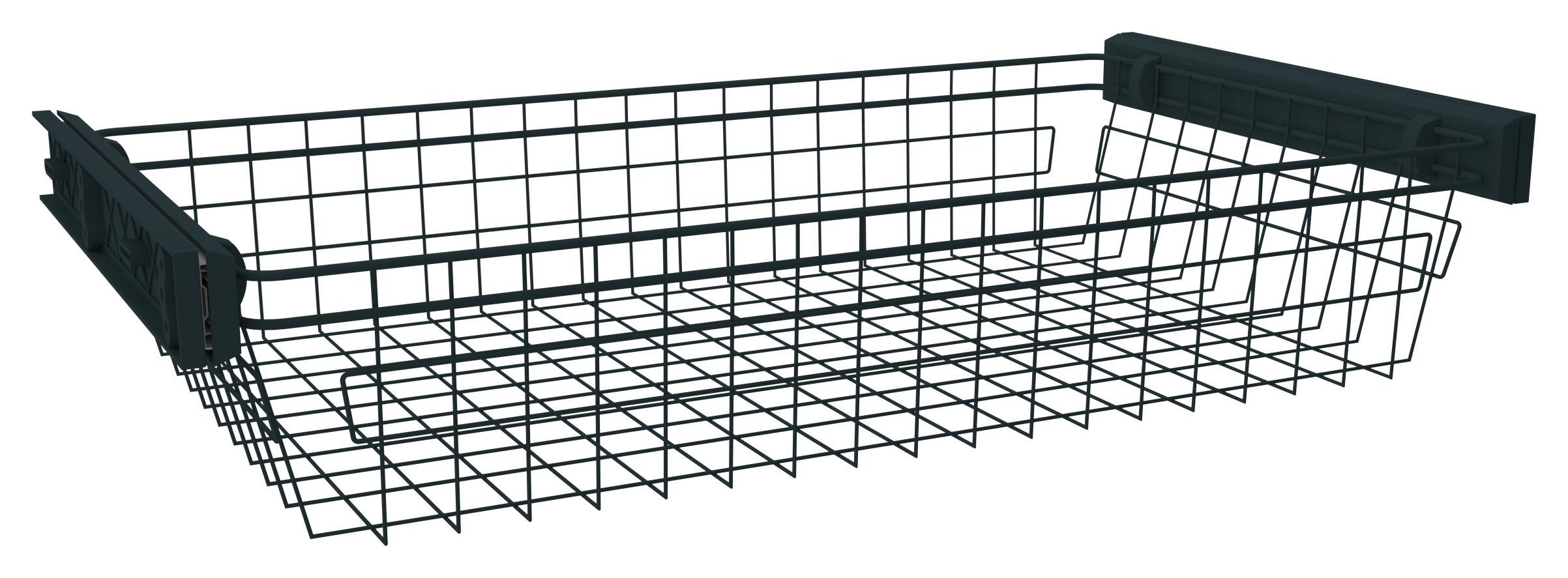 Wäschekorb Unit mit Vollauszug Anthrazit BxHxT 87,9x21x46,5 cm