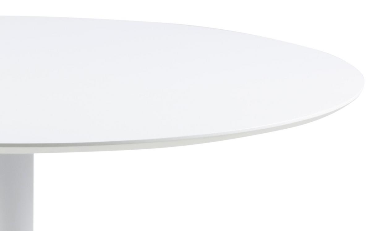Okrúhly jedálenský stôl IBIZA, ø 110 cm, biely lak - biela, Design, kov/kompozitné drevo (110/76/110cm) - MID.YOU