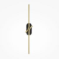 Wandleuchte Renaissance - Messingfarben/Schwarz, MODERN, Stein/Metall (9,7/8,6/63cm) - MAYTONI