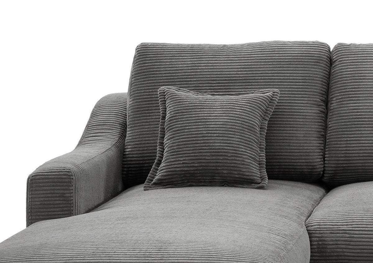 Wohnlandschaft Valentina - Naturfarben/Grau, KONVENTIONELL, Textil (150/301/200cm) - P & B