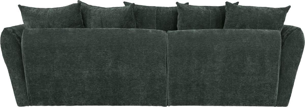 Univerzálna sedačka CAMMELLIO, tm.zelená ženilka, 7 vankúšov - čierna/tmavozelená, Modern, textil (296/75-95/189cm) - Mömax